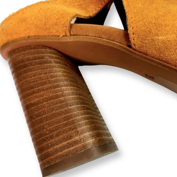 TOPSHOP Open Toe Leather Heels Block Heels | Open Toe Shoes SIZE 39 NWOT - Picture 3 of 4